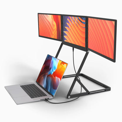Triple Screen Laptop Monitor Setup