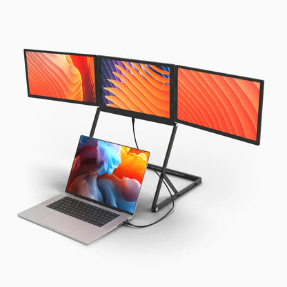 Triple Screen Laptop Monitor Setup