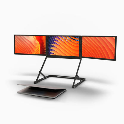 Triple Screen Laptop Monitor Setup