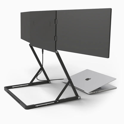 Triple Screen Laptop Monitor Setup